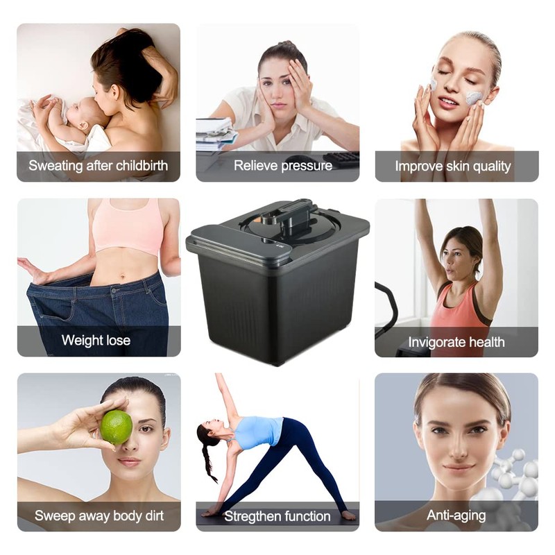 Amocane 4L Sauna Steamer Machine, Portable Sauna Pot, Stainless Steel