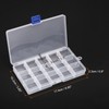 HARFINGTON 2pcs Component Storage Box 15 Grids PP Electronic Organizer