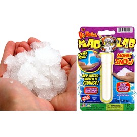 JA-RU Magic Snow Making Kit Game (Pack of 1) Easy to Make Instant Realistic Artificial Snow Cloud Slime. Mad Lab Tube with Fake Snow DIY Powder. Science Experiment. Party Favors 5422-1A