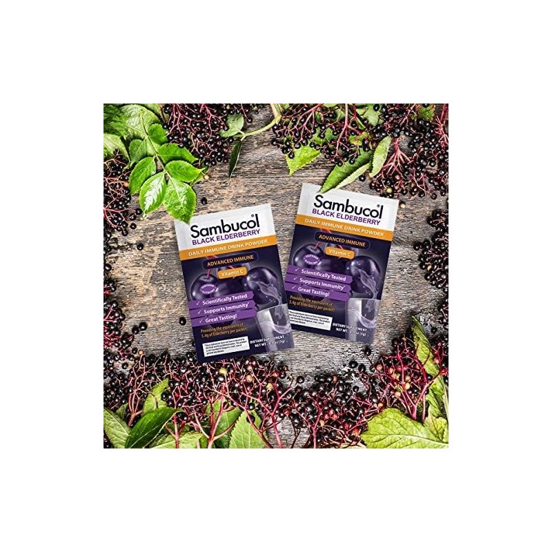 Sambucol Black Elderberry Drink Powder - Daily Immune Black Elderberry