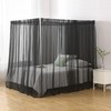 WANFASO Chiffon Black Bed Canopy Queen Size, Gothic Style Girls