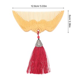 BIUDECO Small Angel Wings Wooden Comb Fine Tooth Portable Hair Detangler for Travel