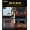 Partsam 2x LED Triple Tail Lights 45 LEDs, Rectangle Vertical