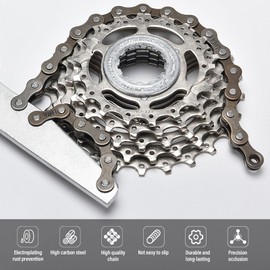 BEAUGIREW Bike Cassette Removal Tool Bicycle Chain Whip Bicycle Freewheel Sprocket Removal Tool with 8mm Hexagon Wrench and Square Head for MTB Mountain Bike Road Bike