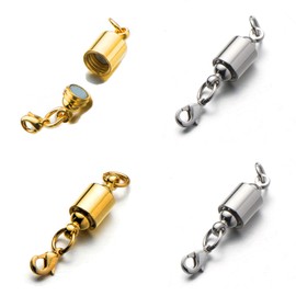 Zpsolution Screw-in Locking Magnetic Jewelry Clasps for Necklace 6mm