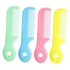 KOMBIUDA 4pcs Baby Comb Wide Tooth Hair detangler Kids detangler Comb Kids Hair Comb Barber Cutting Combs Flat Hair Comb Hairdressing Comb Rat Tail Comb Hair Comb abs Newborn