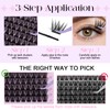 Lash Clusters Kit Natural Eyelashes Individual D-Curl Soft Cluster Lashes