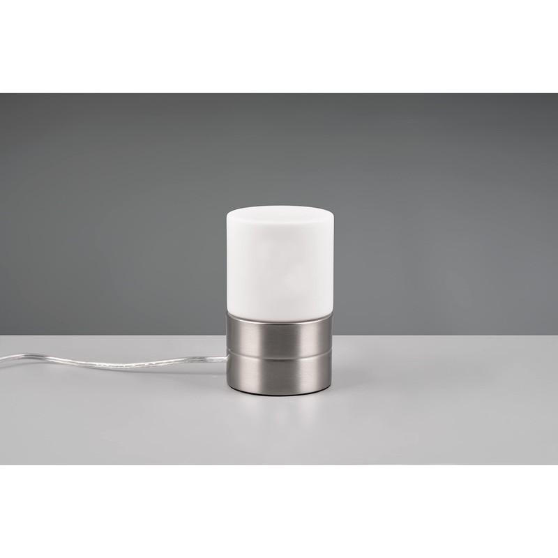 Trio Leuchten Ary II 591000107 Table Lamp Matt Nickel Metal