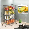 GAOKASE 4 Pcs Stackable Wire Baskets for Pantry Organizers and