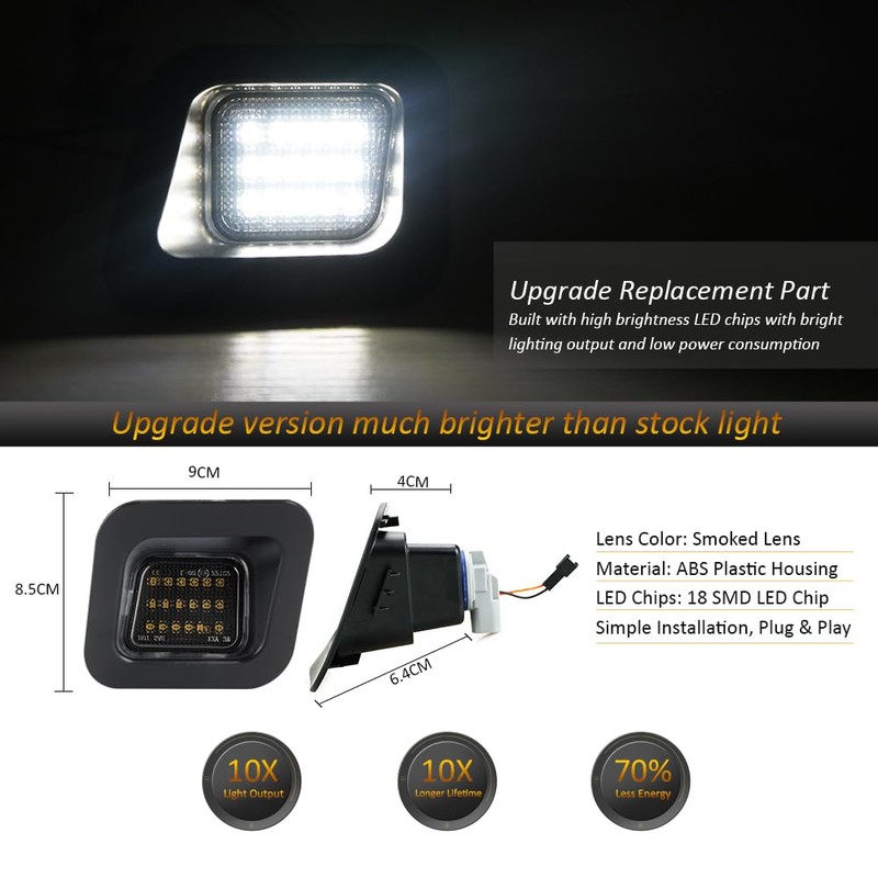 D-Lumina LED License Plate Lights with Clip Retainer Sockets for