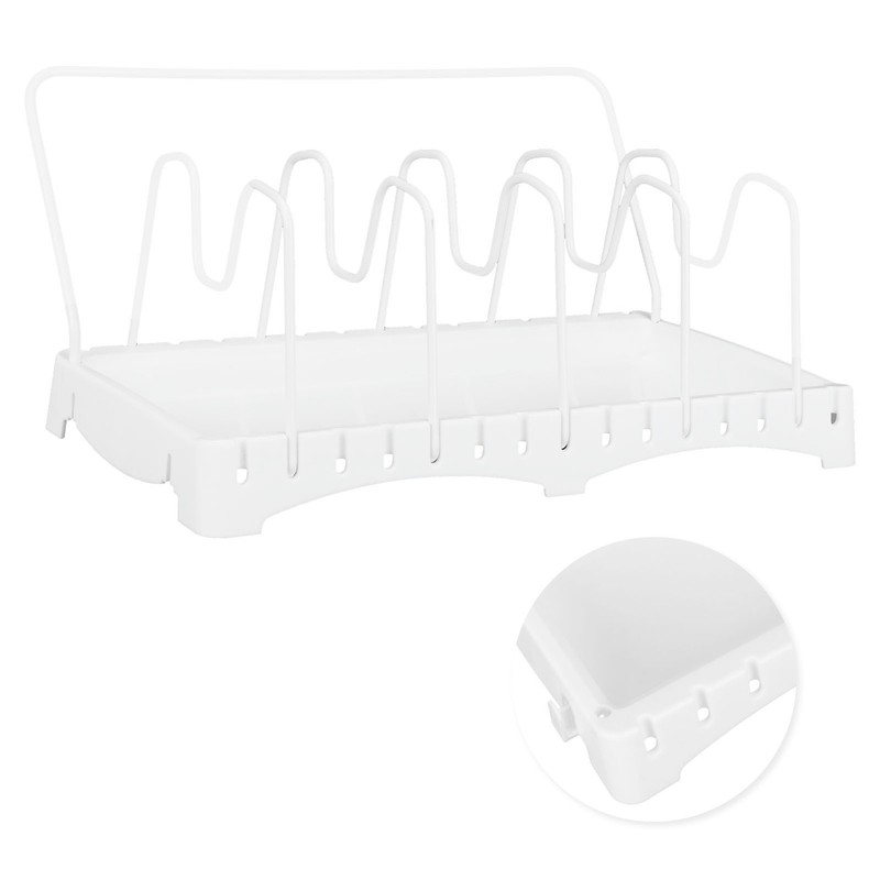 Multifunction Standing Cutting Board Storage Rack Pan Pot Lid Stand