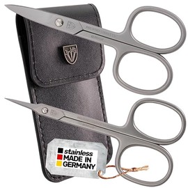 3 Swords Germany - Tijeras para uñas y tijeras de cutícula EXTRA finas - MEGASET - acero inoxidable, extra afiladas - Fabricadas en Alemania