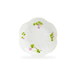 Gracie China Shop Julia's Clover Garden Shamrock Fine Porcelain Scalloped Dessert Salad Plate One Plate