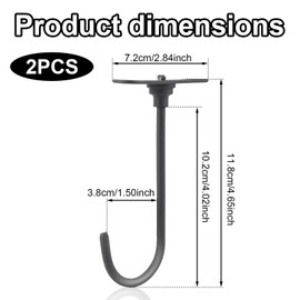 2pcs Banana Hook, Metal Banana Hanger Hidden Banana Hanger Hook to Keep Banana Fresh Banana Holder Under Cabinet Banana Hook for Bananas or Other Kitchen Items