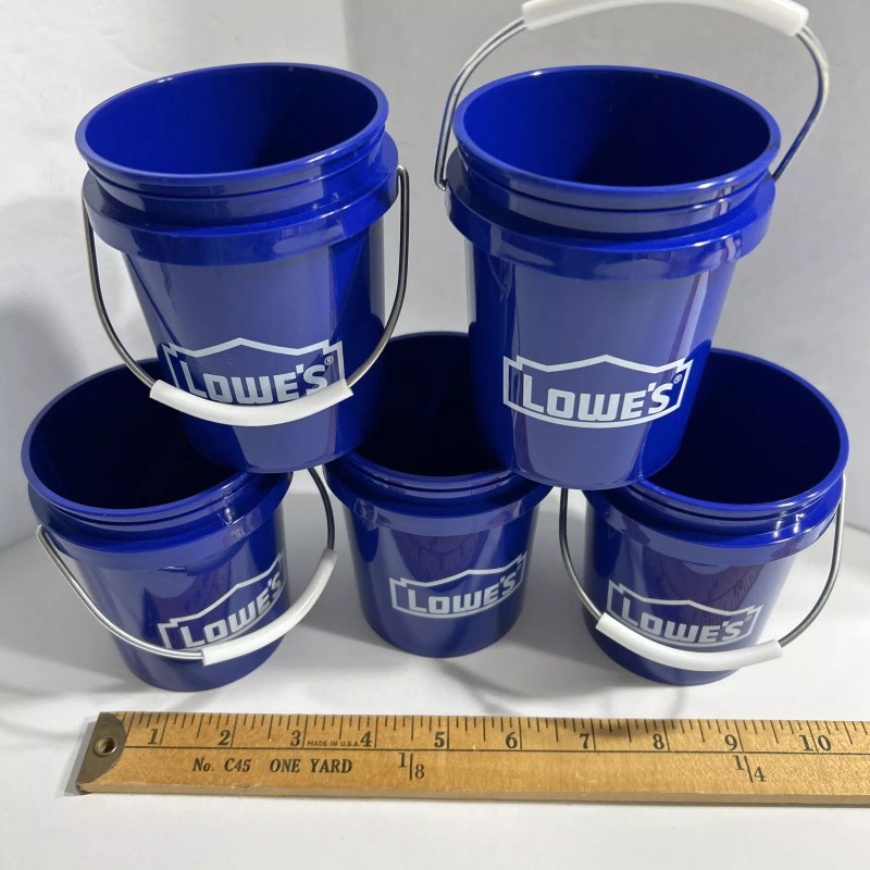 Lowes Lowe's 0.5-Quart BPA-Free Food-grade Polypropylene Mini Paint Bucket 5-pack