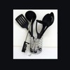 7 Pieces Nylon Kitchen Utensil Cutlery Tool Set Spoon Ladle Masher Slotted Spoon Slotted Turner Holder Rack New