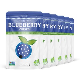 Nature’s Turn Freeze-Dried Fruit Snacks, Blueberry Crisps, Pack of 6 (0.53 oz Each)