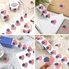 Opreng Heart Shaped American Flag Stickers, 500 PCS, 1.5 Inch