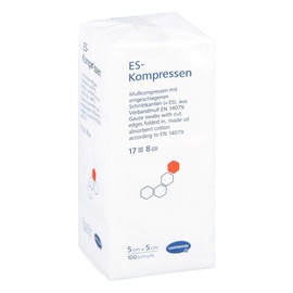 ES Compresses 4018217 Bandages 8-Ply Non-Sterile 5 cm x 5 cm (Pack of 100)