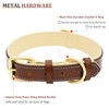 HSIGIO Genuine Leather Dog Collar, Soft Padded Dog Collar Leather,