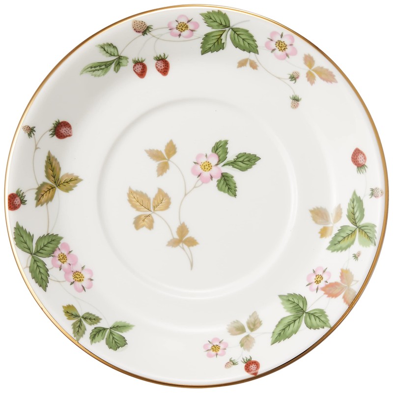 Wedgwood 1053377 Bone China Wild Strawberry Pair Coffee Cup and