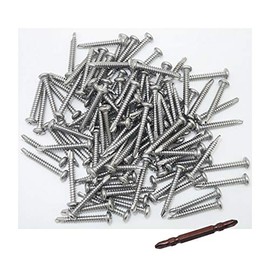 #10 × 1" Pan Head Phillips Drive Self Drilling Screws 410 Stainless Steel Self-Tapping Screws 100pcs