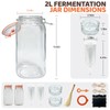 Fermentation Jar,2 Pack 64oz Glass Fermenting Kit with Fermenting Weights