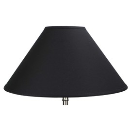 FenchelShades.com 7" Top Diameter x 22" Bottom Diameter 13" Slant Height Lampshade USA Made (Black)