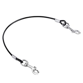 Dog Tether for Car Pet Dog Car Seat Belt Restraint Chew Proof Safety Tether Cable with Double Hook Stainless Steel Coated Pet Vehicle Leash and Harness Restraint 39 Inch