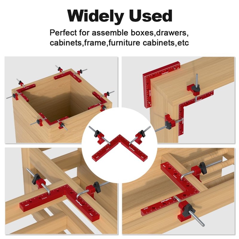 Fivepears 4 Pack 90 degree positioning square clamps set for