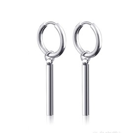 1 Pair Unisex Statement Earrings for Men Women Punk Jewelry Stainless Steel Plated, Stainless Steel