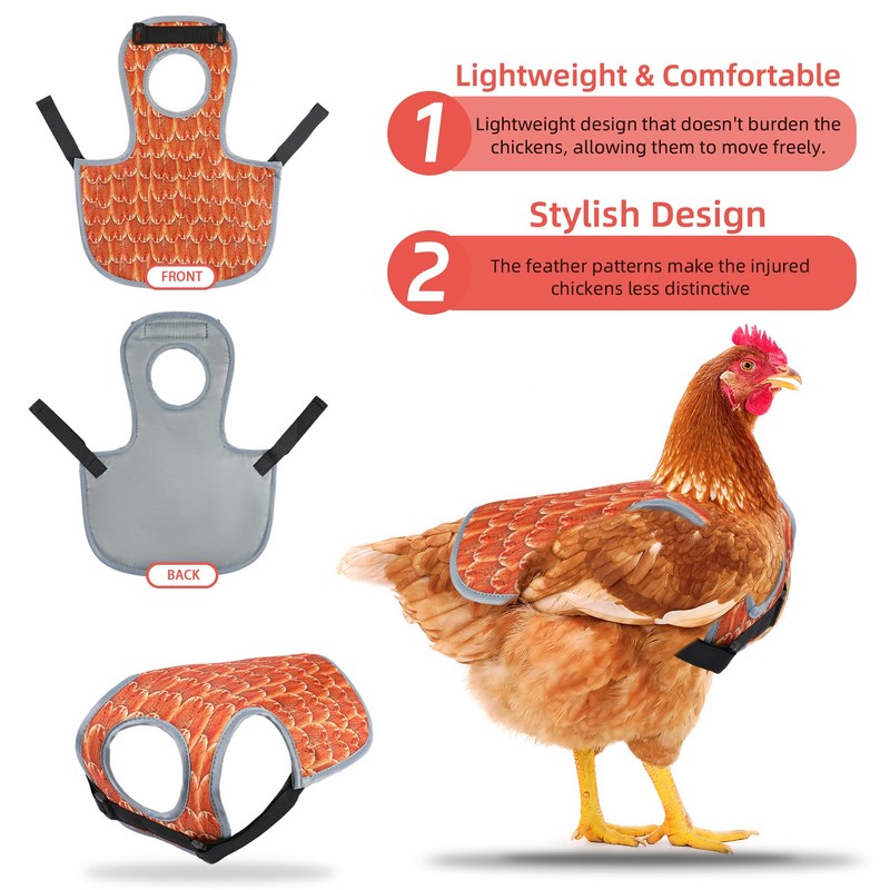 MYWSN Chicken Saddles for hens, Chicken Apron Back Protector for