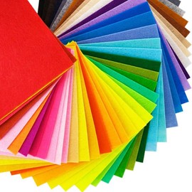 Felt cloth, 40 sheets of 8 X 12 inch (20 X 30cm) soft felt cloth 1 mm thick, high-grade colored hard cloth for handmade and DIY projects.