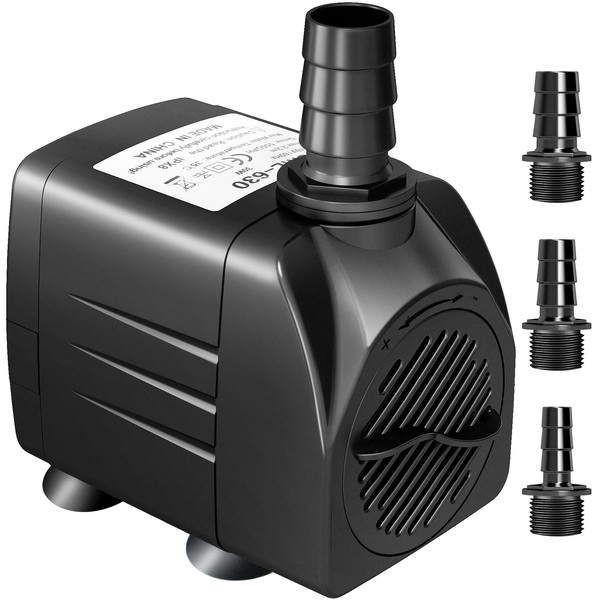 GROWNEER 550GPH Submersible Pump 30W Ultra Quiet Fountain Water Pump,