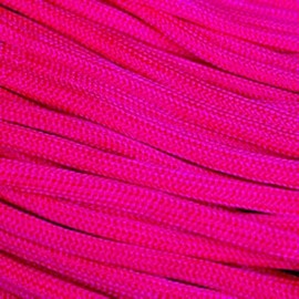 The Paracord Store Neon 550 Type III Paracord -50 Ft Hank, Neon Pink - Bright Neon Colors for Camping, Survival, and Crafting - Heavy Duty Nylon Utility Cord - USA Made