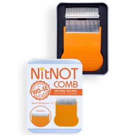 Nitnot NitNOT - Nit Comb As Seen on Dragons Den, Head Lice Treatment for any type of Hair, Precision Comb 2 Heads, Best of Lice combs for nit treatment, Metal Nit Comb for Headlice, Professionally Endorsed