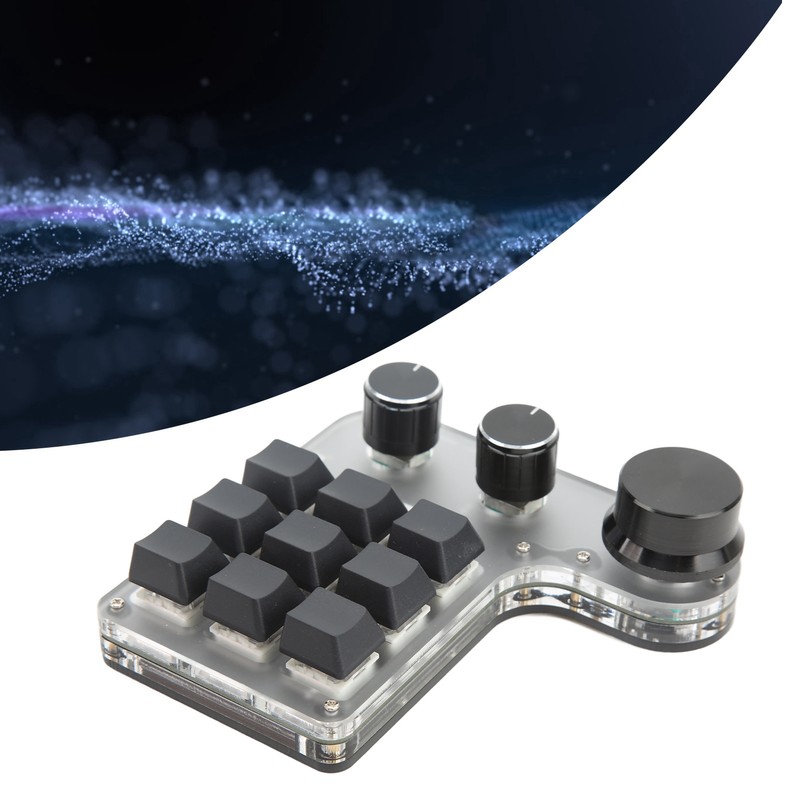 Mini Keypad 9 Keys 3 Knob RGB Multifunctional DIY Shortcut