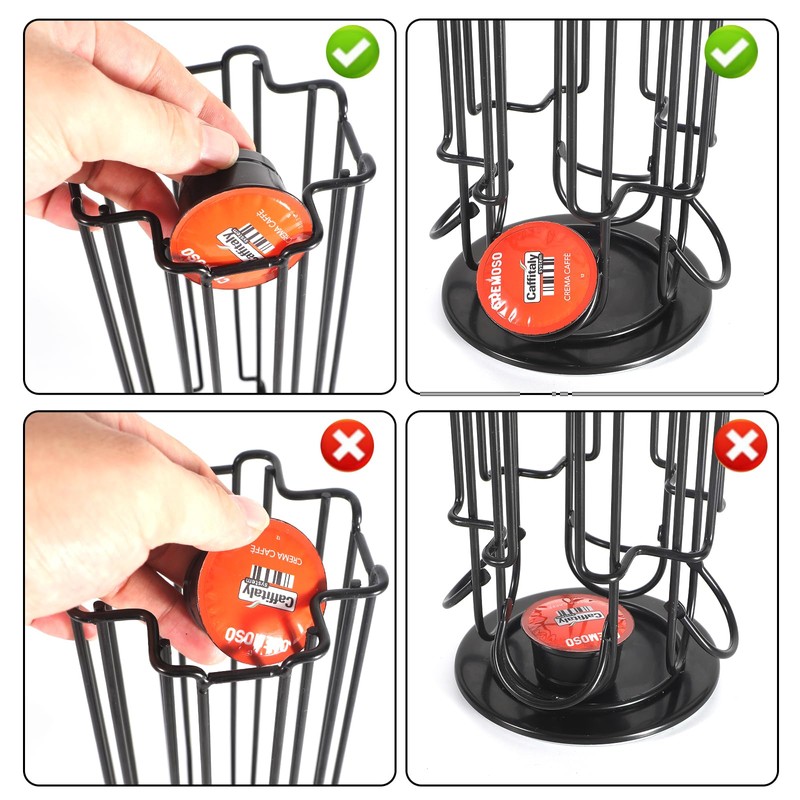 SYSYLY Capsule Holder, Capsule Dispenser Compatible with Tchibo Cafissimo/K Fee/ALDI