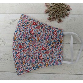 Reversible Liberty Tana Lawn Face Mask With Built in Filter. Katie and Millie Print. 100% Cotton. 3 Layers, Washable. Handmade in UK.