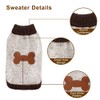 BINGPET Dog Turtleneck Sweater Bone Pattern Winter Warm Sweater for