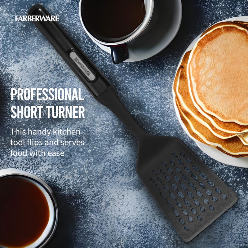 Farberware Professional Heat Resistant Nylon Slotted Turner-Safe for Non-Stick Cookware,