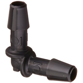 Eldon James L0-3BN Black Nylon Equal 90 Degree Elbow, 3/16" Hose Barb (Pack of 10)