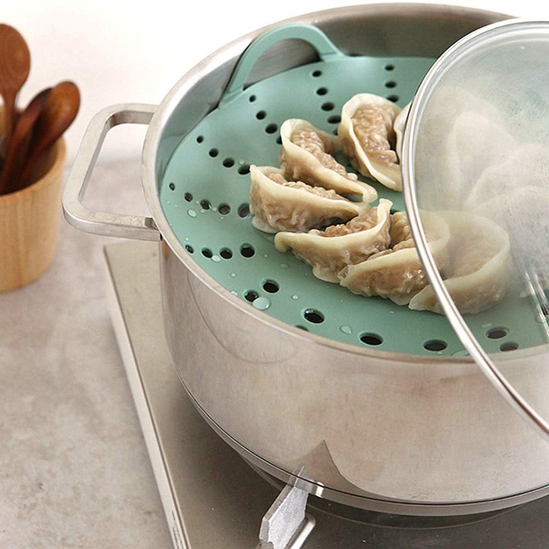 Alimat PluS 1 Pack Silicone Steamer Basket, Silicone Vegetable Steamer