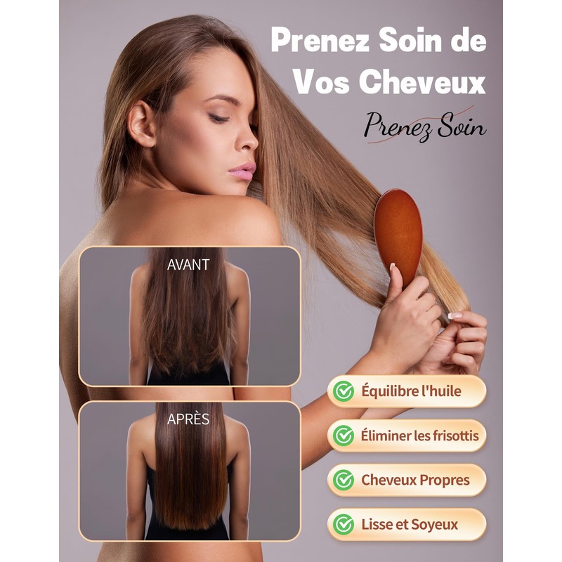 SOSALUK Brush Hair Brush Boar Bristles