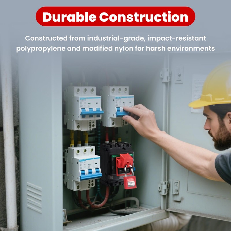 TOKCKYBL Circuit Breaker Lockout Kit,12-Pack - OSHA Compliant Lockout Tagout