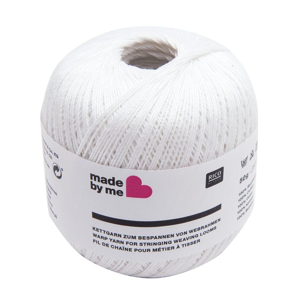 Rico Design Warp Yarn 50g Loom Yarn White