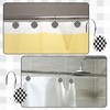 Yalikop 12 Pack Black and White Checkered Shower Curtain Hooks