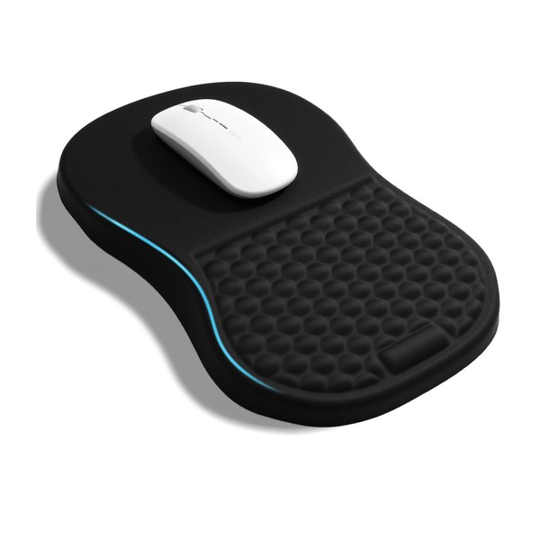 Ergonomic Mouse Mat with Comfortable Memory Foam Wrist Rest and