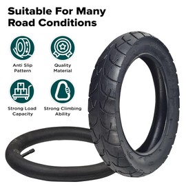 AlveyTech 12-1/2"x2-1/4" Scooter Tire & Tube Kit (Single) - Replacement for Razor Pocket Mod, Sport Mod, Folding Scooters, Mimi Bike, Gas, Electric Power Pit Bikes Pneumatic Tires/Tubes, DIY Install