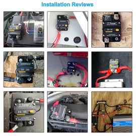 T Tocas E9 Hi-Amp 120A Amp Car Circuit Breaker with Manual Reset for Automotive Audio RV Truck Boat Solar System 12V - 48V DC | Waterproof UL Certified | Switchable